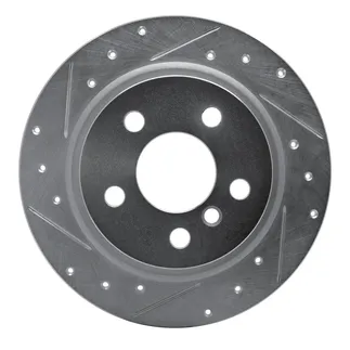 R1 Concepts EDZ-32016L Brake Rotor Drilled and Slotted Silver